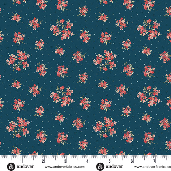 Lighthouse by Laundry Basket Quilts - Sand Verbena Navy A1479-B (Estimated Arrival- Feb. 2025)