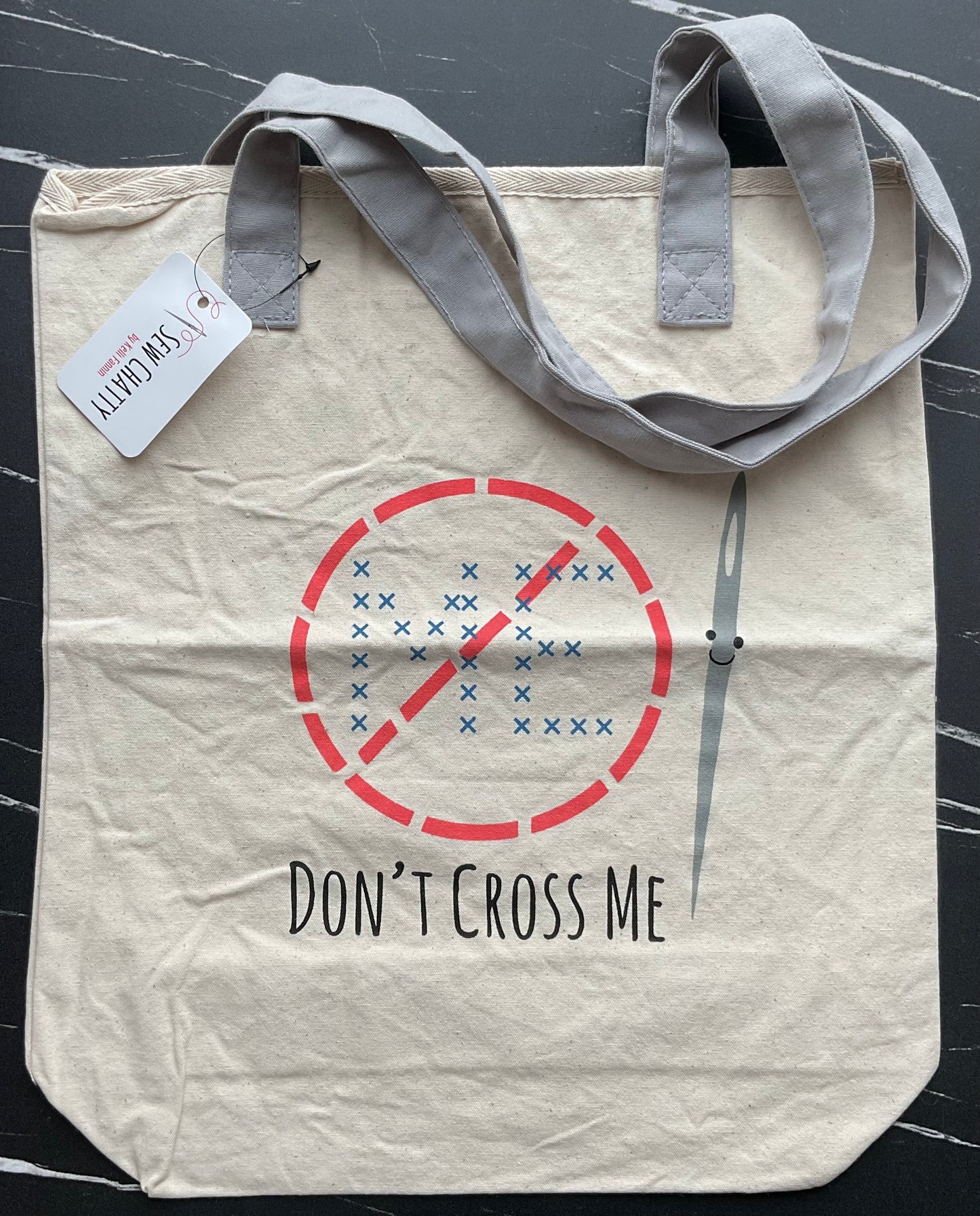 Sew Chatty Canvas Tote Bag- Don’t Cross Me