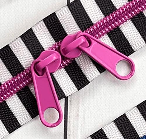 Black & White 30" Zipper : Black & White Zipper Tape and Petunia Teeth and Pull SSCZ02