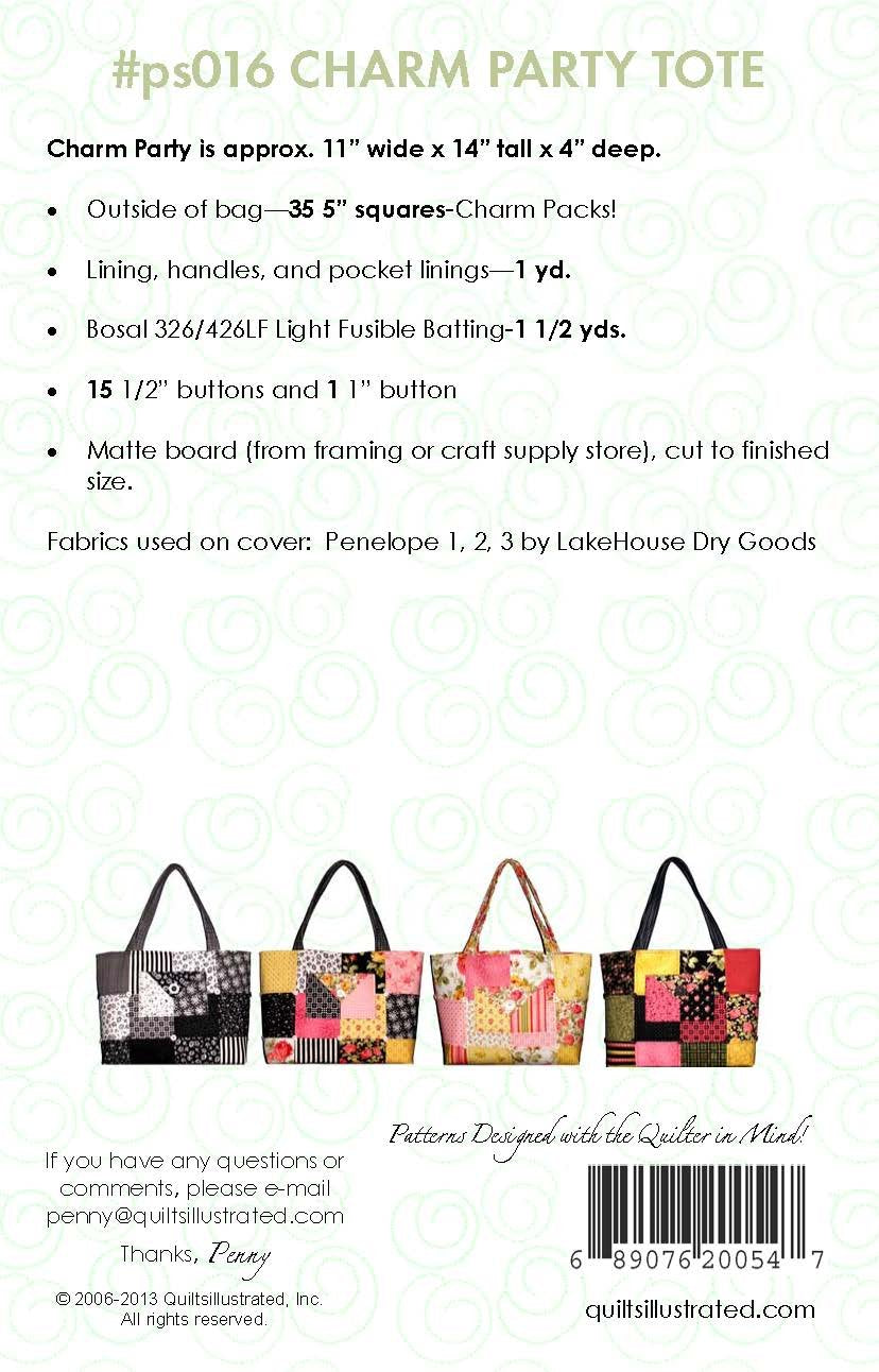Charm Party Tote Pattern by Quilts Illustrated