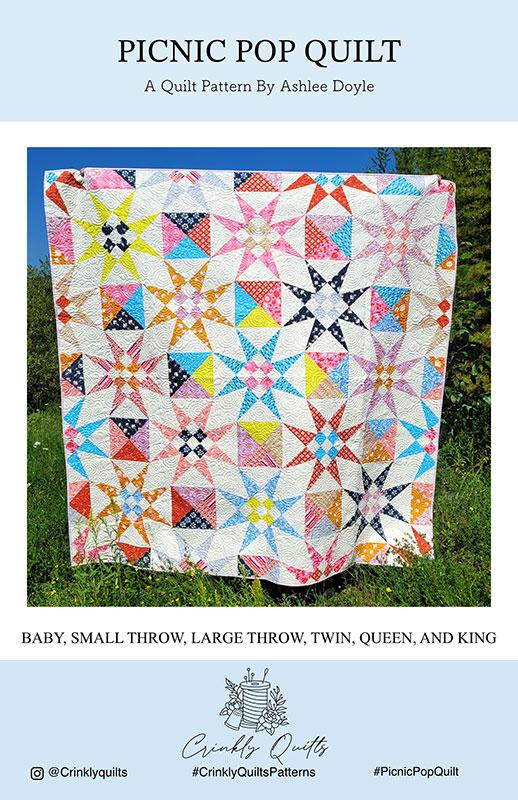 Picnic Pop Quilt Pattern by Crinkly Quilts