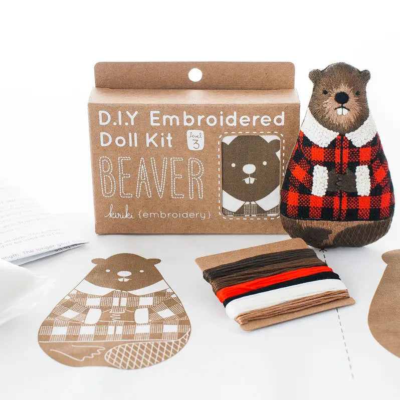 Beaver Embroidery Kit