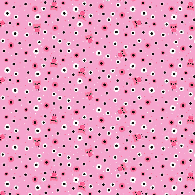 Not Scary by Poppie Cotton : Hootie Hoot Pink