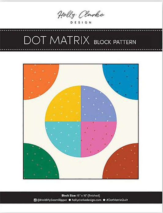 Dot Matrix Quilt Pattern by Holly Clarke Design