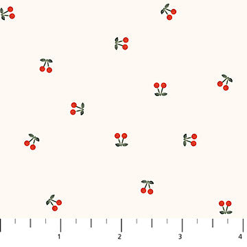 Cherry Orchard by Bernadett Urbanovics : Ditsy Cherries Cream 91317-11