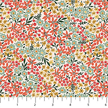 Cherry Orchard by Bernadett Urbanovics : Calico Red Multi 91324-26