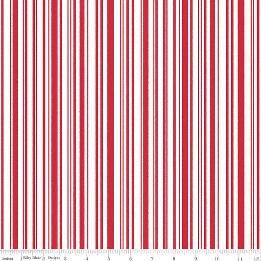 Christmas with Scaredy Cat by Amanda Niederhauser : Candy Can Stripe Red