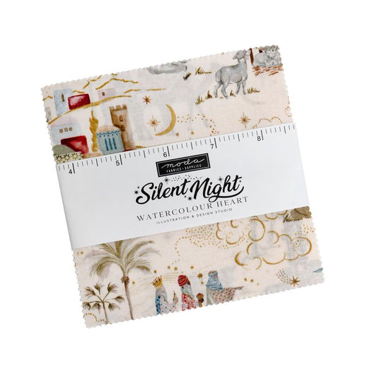 Silent Night by Watercolour Heart : Charm Pack