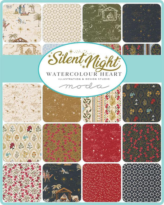 Silent Night by Watercolour Heart : Charm Pack