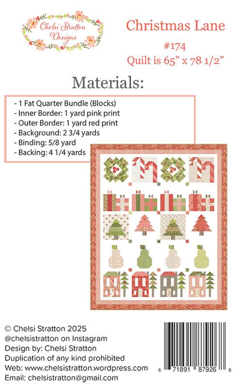 Christmas Lane Quilt Pattern by Chelsi Stratton Designs