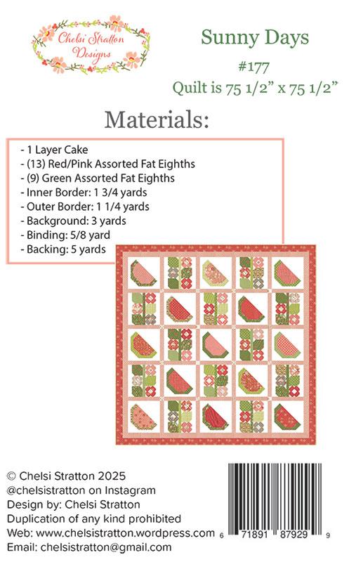 Sunny Days Quilt Pattern by Chelsi Stratton Designs