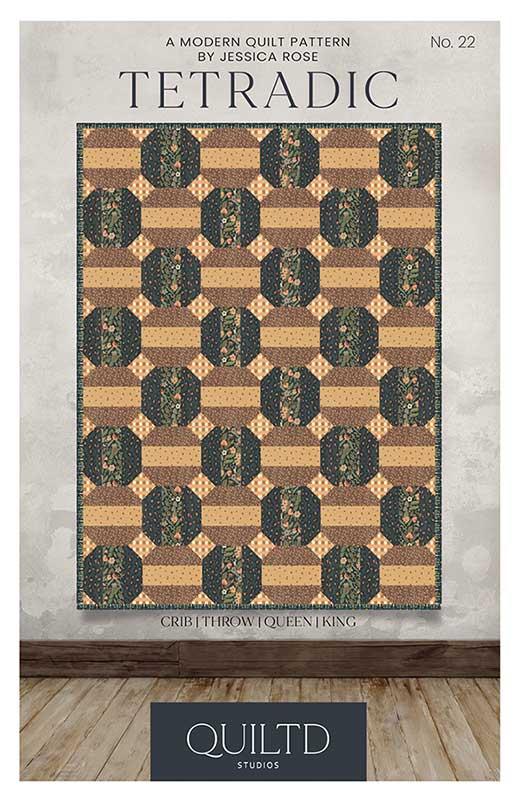 Tetradic Quilt Pattern by Quiltd Studios