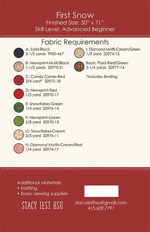 Holiday Cheer by Stacy Iest Hsu : First Snow Quilt Kit