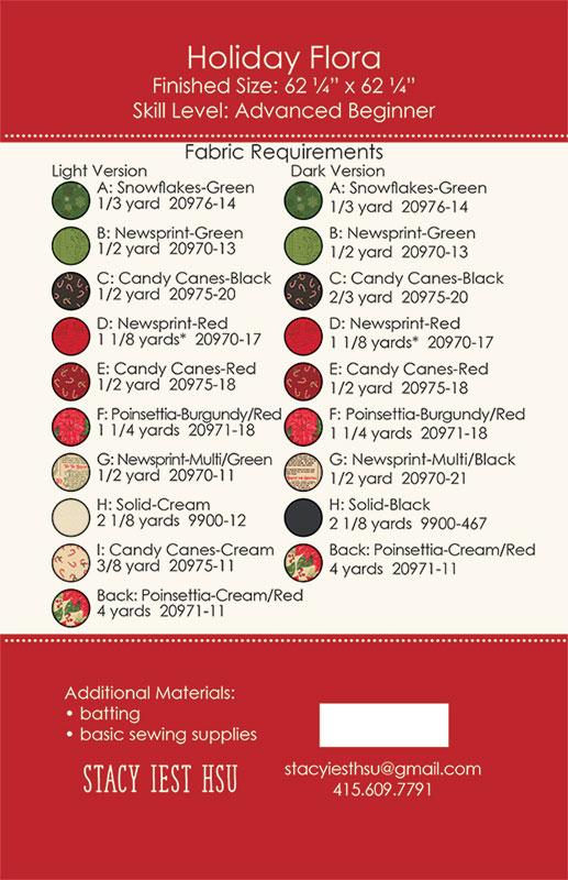 Holiday Cheer by Stacy Iest Hsu : Holiday Flora Quilt Kit