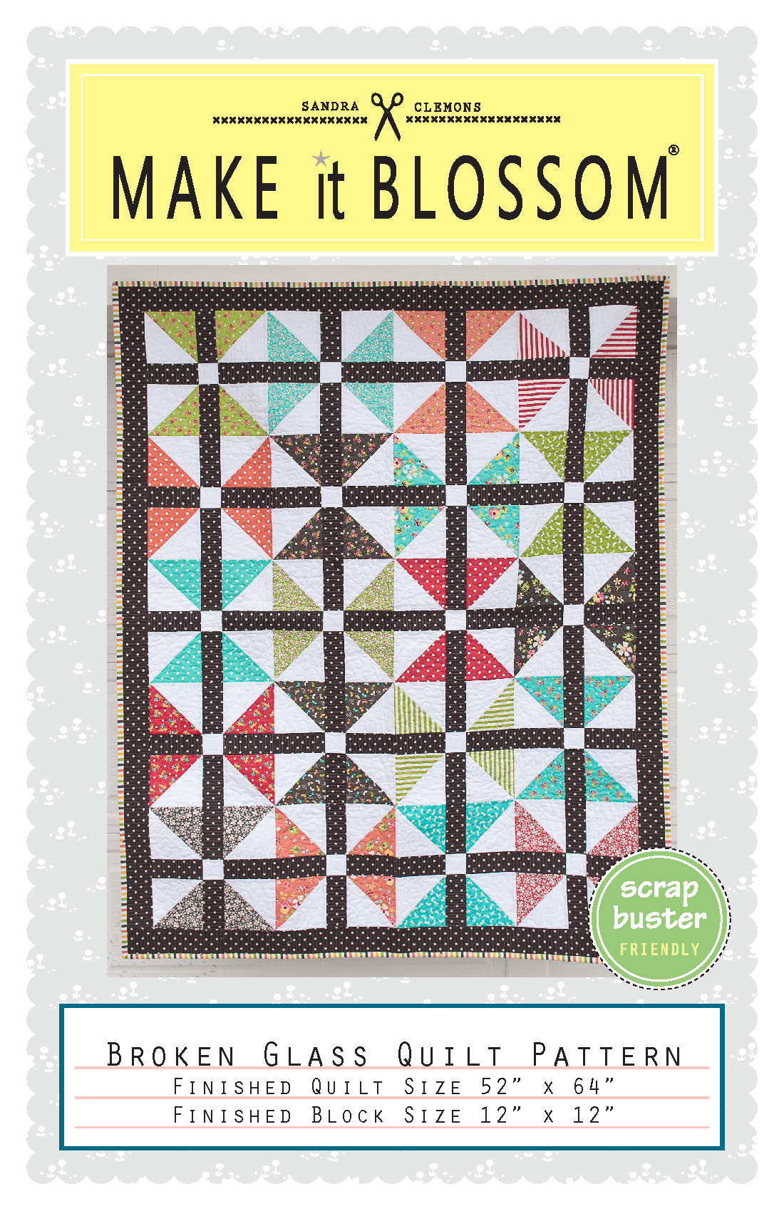 Broken Glass Quilt Pattern by Sandra Clemons