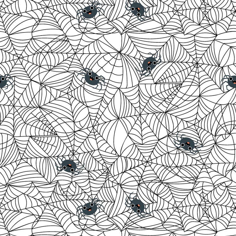 Not Scary by Poppie Cotton : Spunky Spidey White