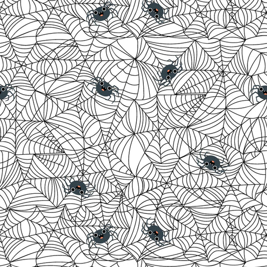 Not Scary by Poppie Cotton : Spunky Spidey White