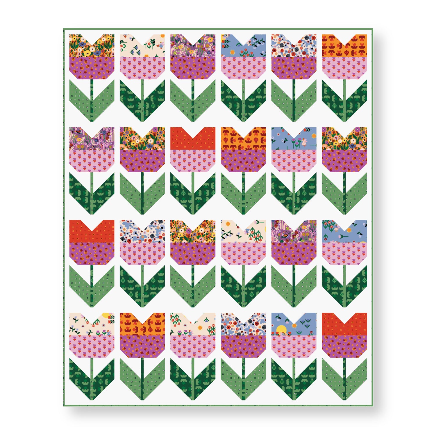 A Tulip Story by Leah Duncan : Free PDF Amsterdam Acre Quilt Pattern