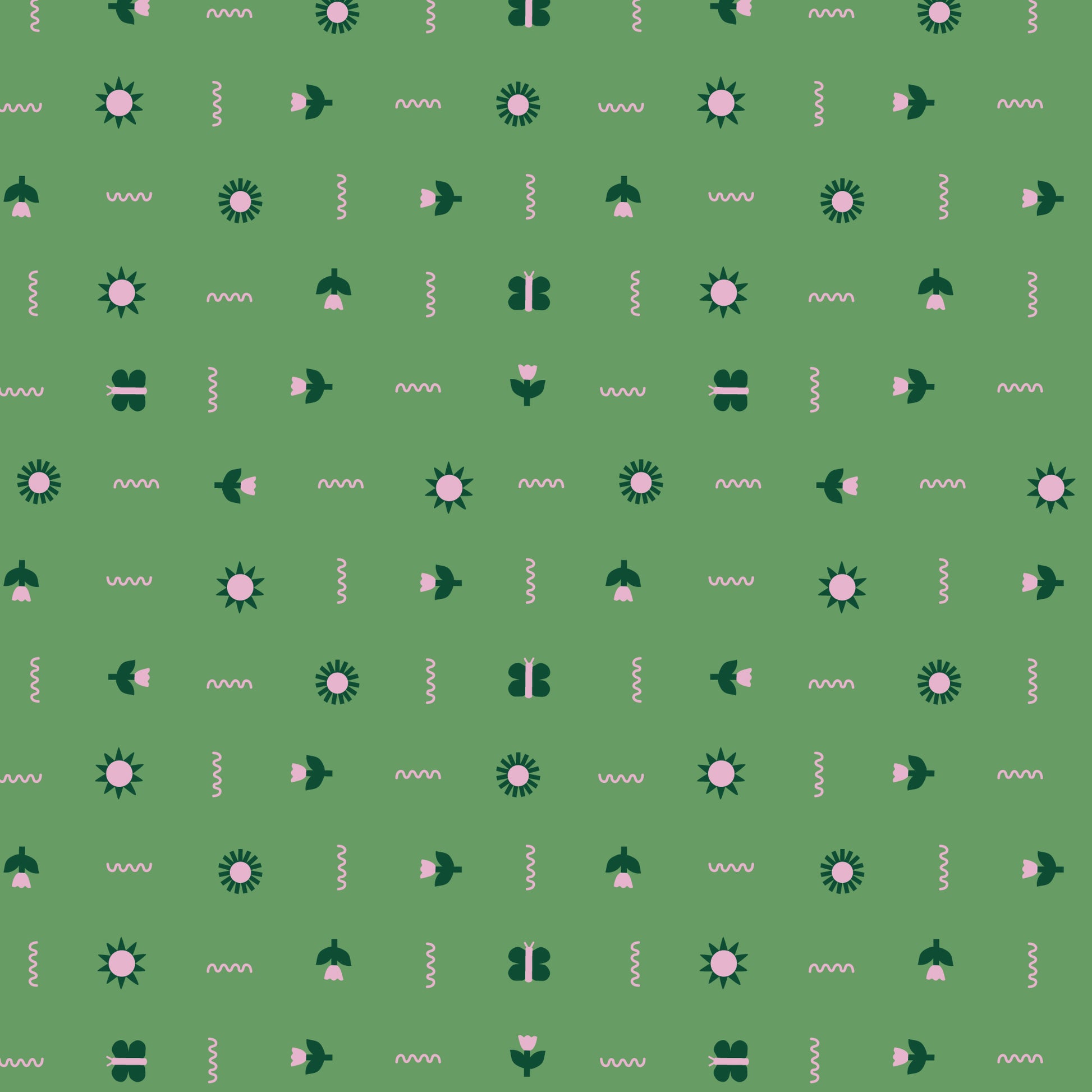 A Tulip Story by Leah Duncan : Little Sun Squiggle Green 229296