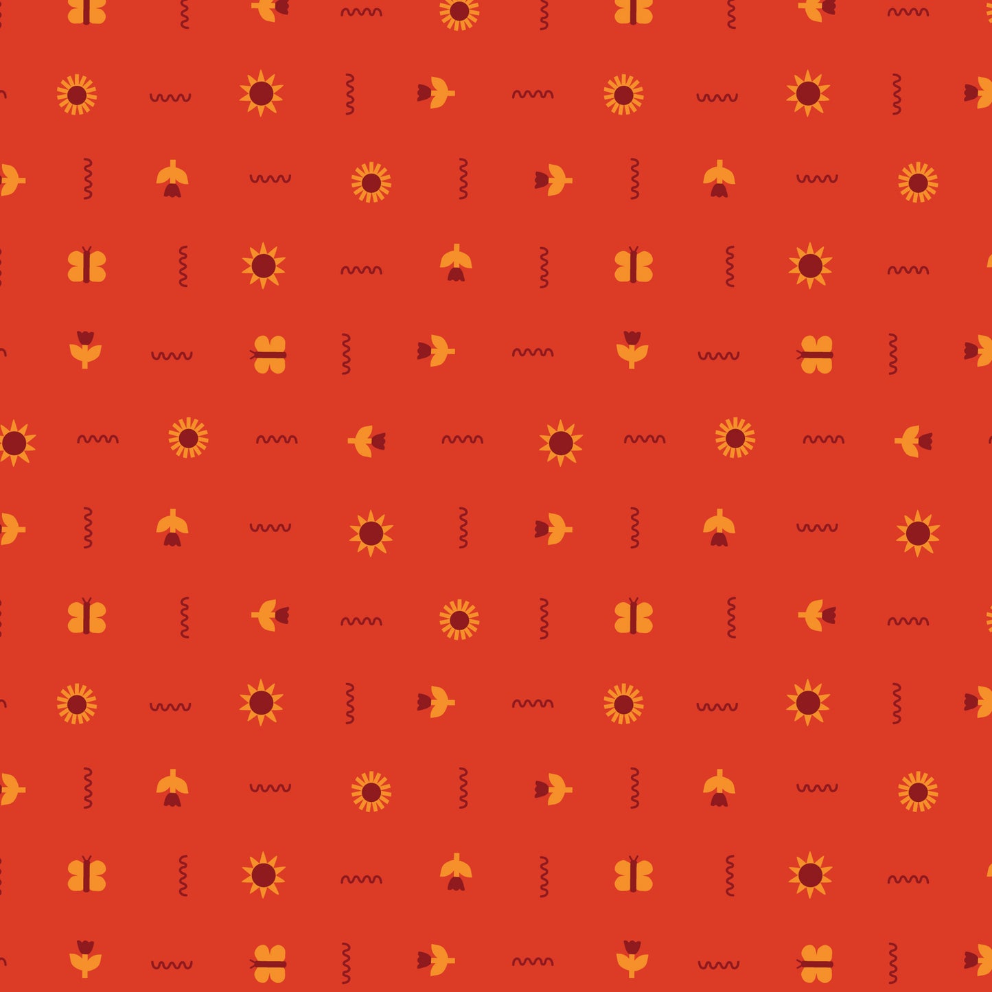 A Tulip Story by Leah Duncan : Little Sun Squiggle Red 229295
