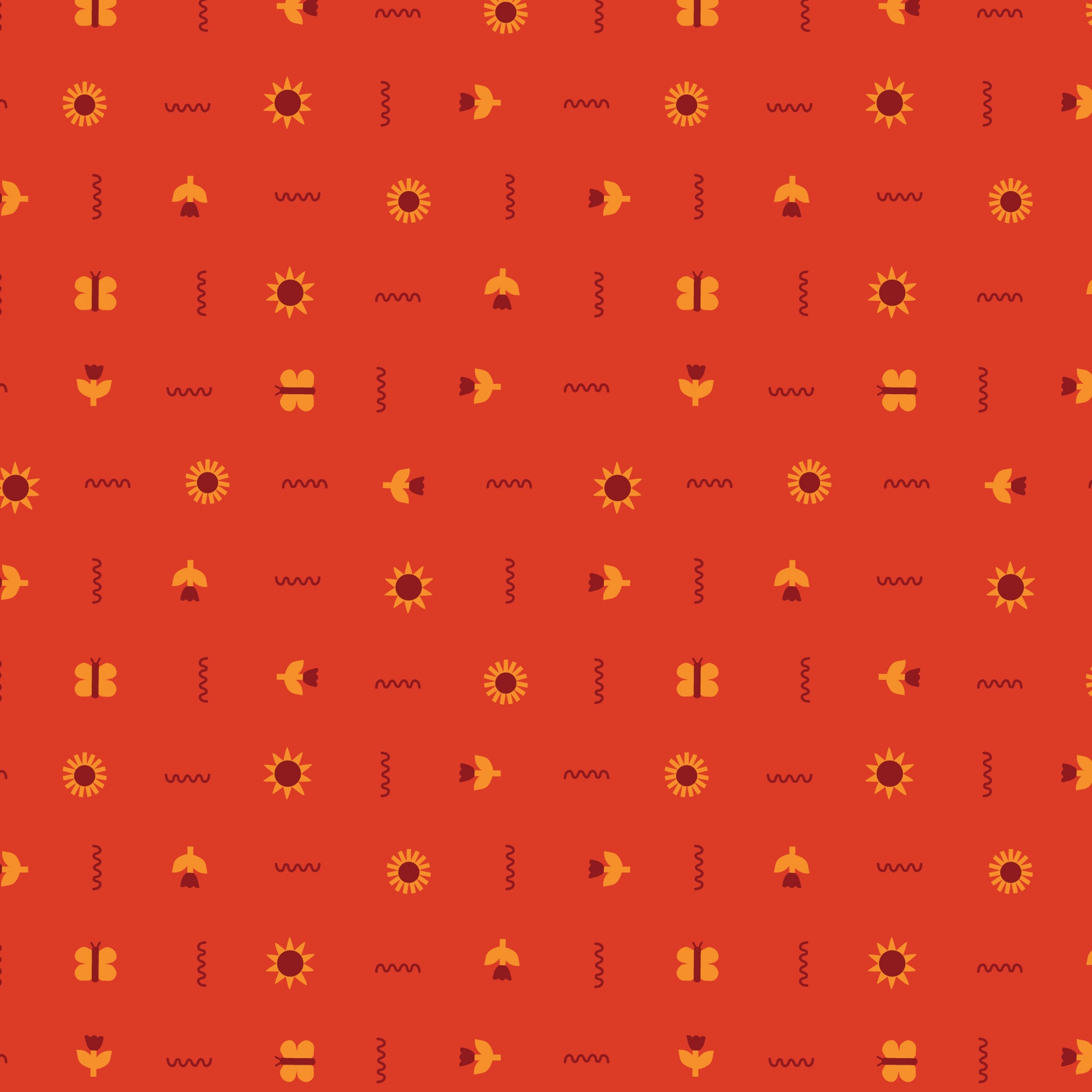 A Tulip Story by Leah Duncan : Little Sun Squiggle Red 229295