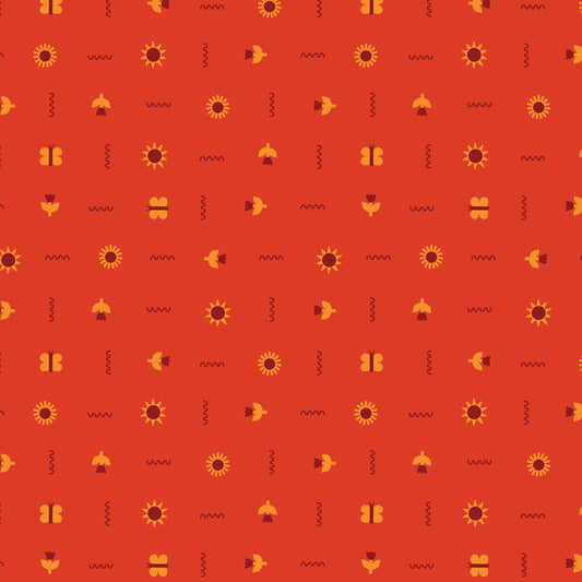 A Tulip Story by Leah Duncan : Little Sun Squiggle Red 229295