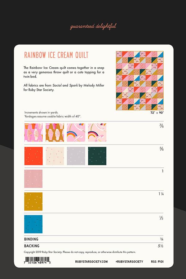 Rainbow Ice Cream by Ruby Star : Quilt Pattern