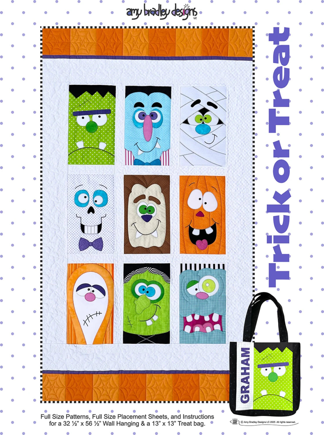 Trick or Treat Appliqué Pattern by Amy Bradley