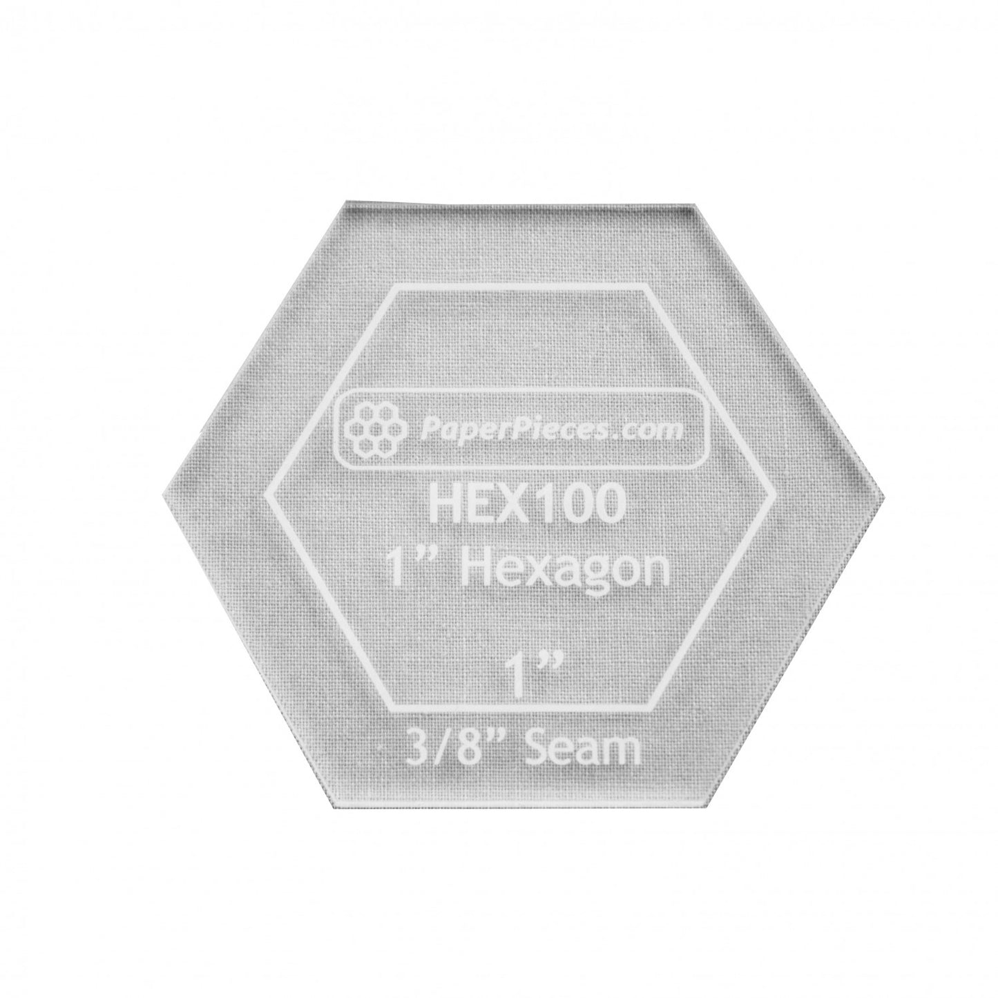 Hexagon Acrylic Fabric Cutting Template 1in  # ACRHEX100 - Special Order