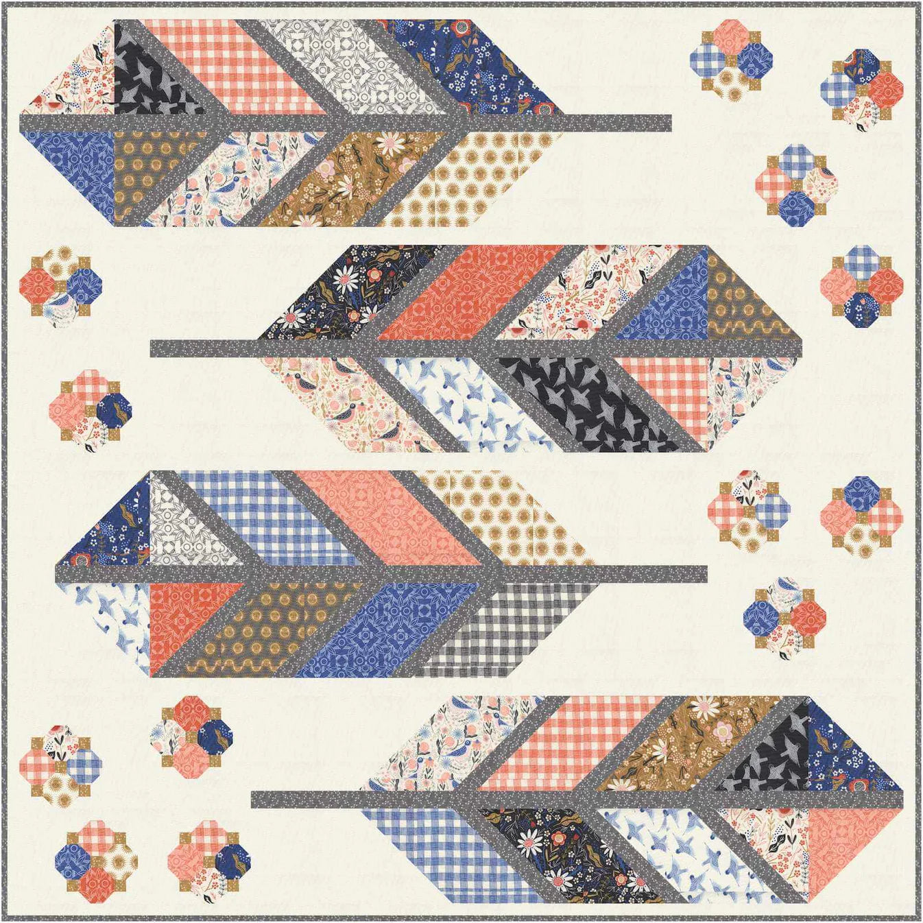 Be As A Feather Quilt Pattern by Natalie Crabtree