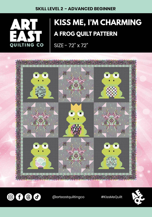 Kiss Me, I'm Charming!  Quilt Pattern by Art East Quilting Co.