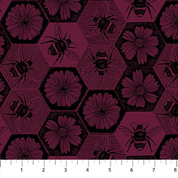 Indelible Ink by Anna Maria Textiles : Busy Mulberry AMT1005-26L