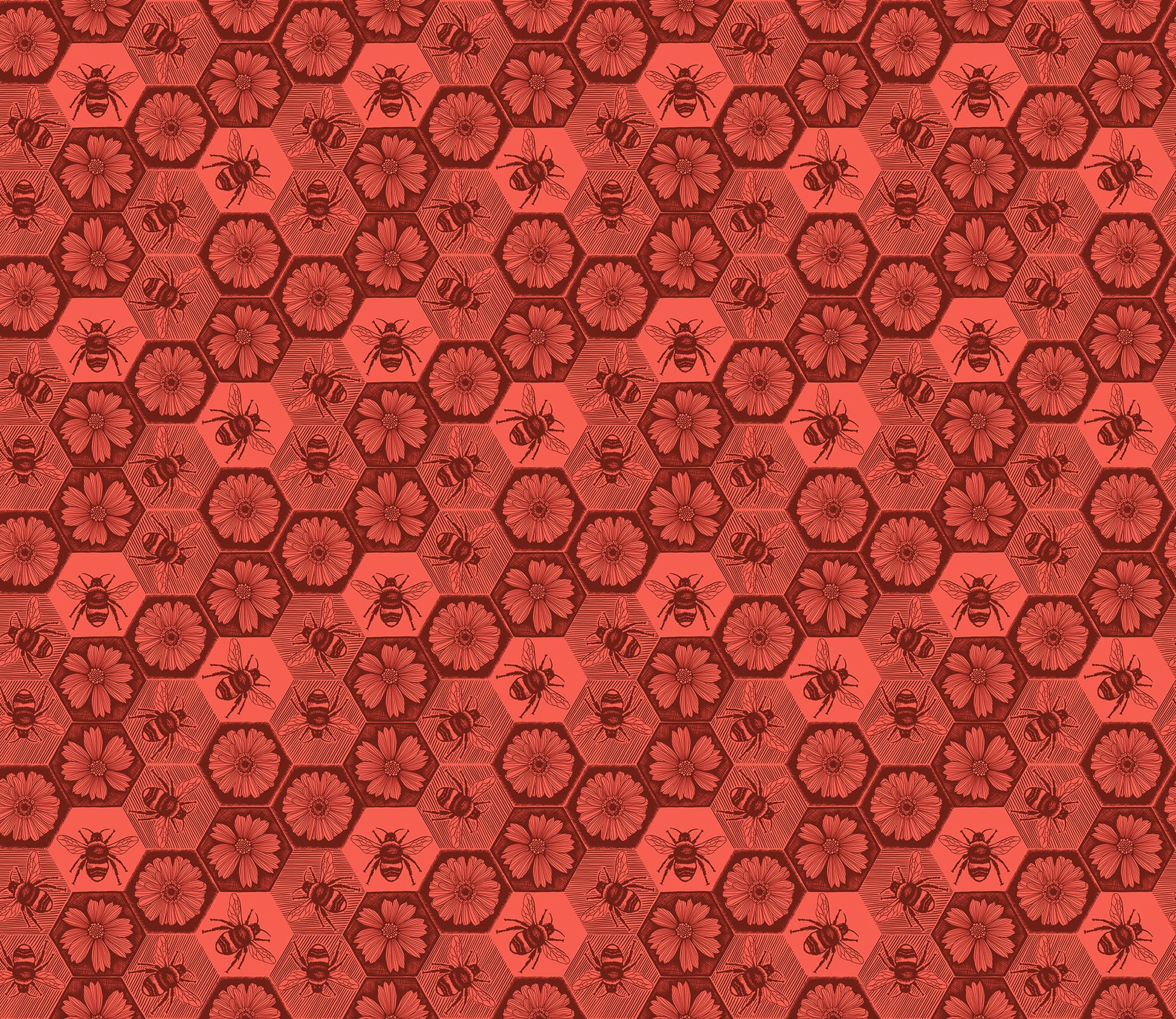 Indelible Ink by Anna Maria Textiles : Busy Coral AMT1005-38V