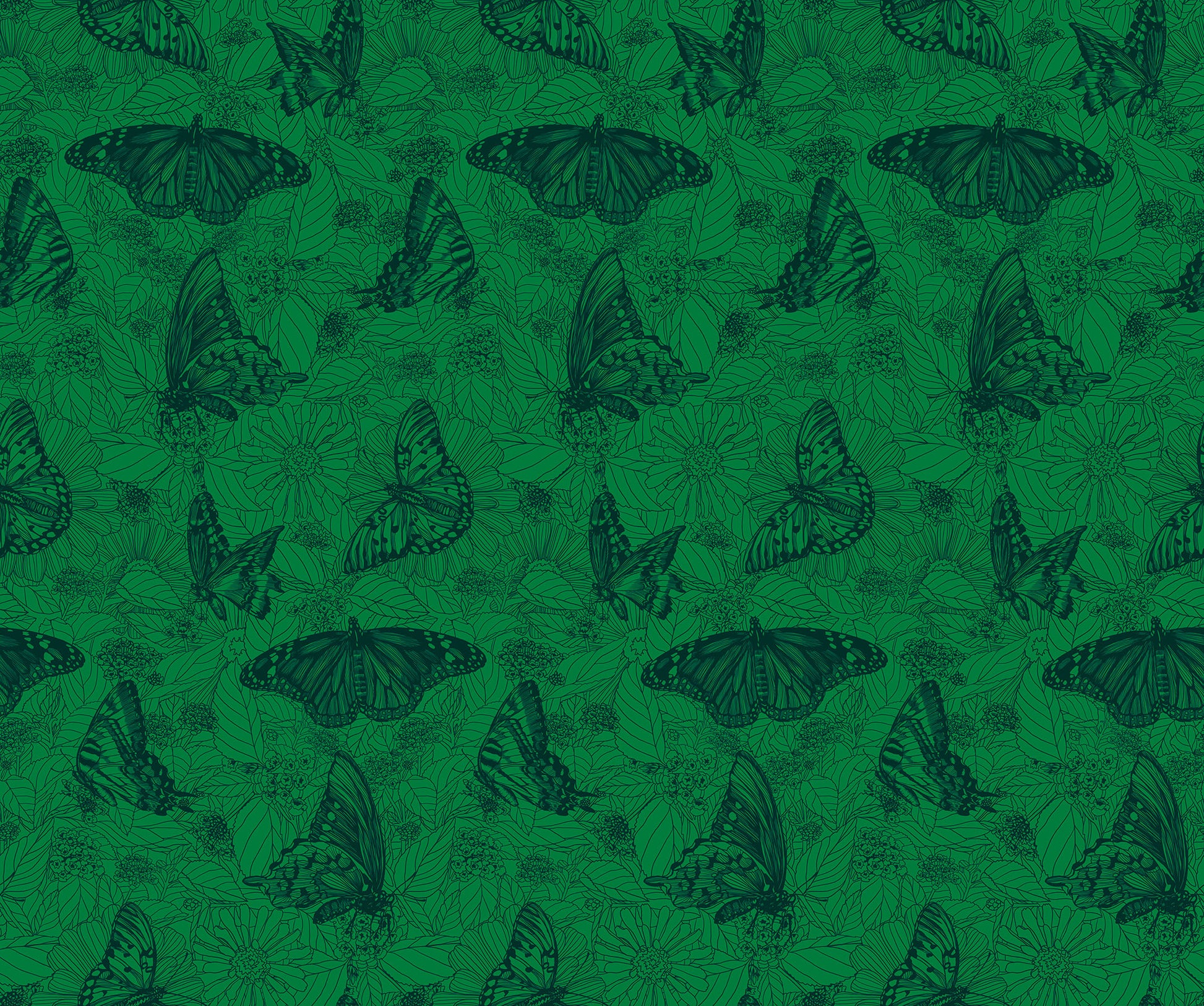 Indelible Ink by Anna Maria Textiles : Winging It Jade AMT1006-72C