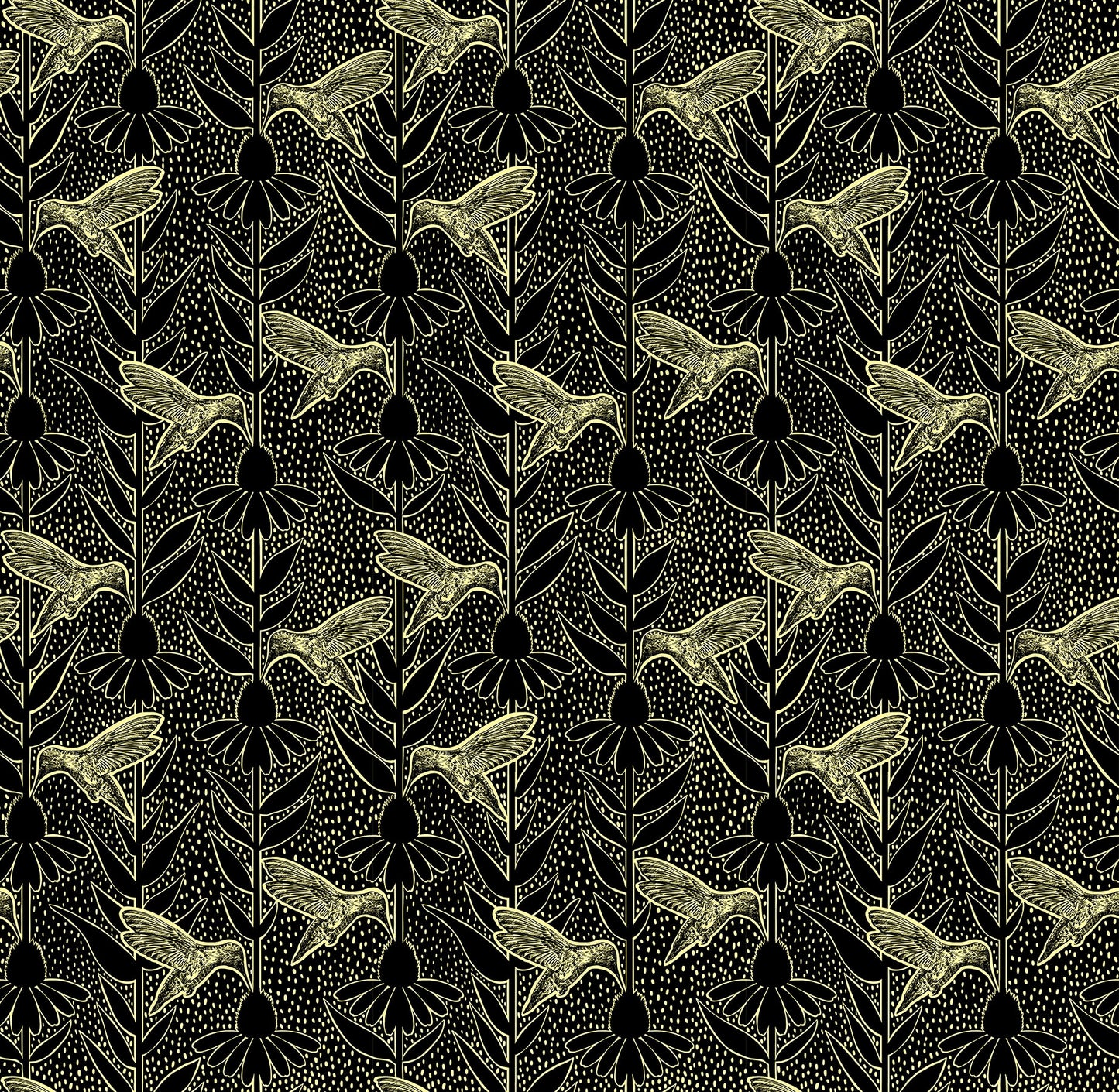Indelible Ink by Anna Maria Textiles : Humming Black AMT1007-99L