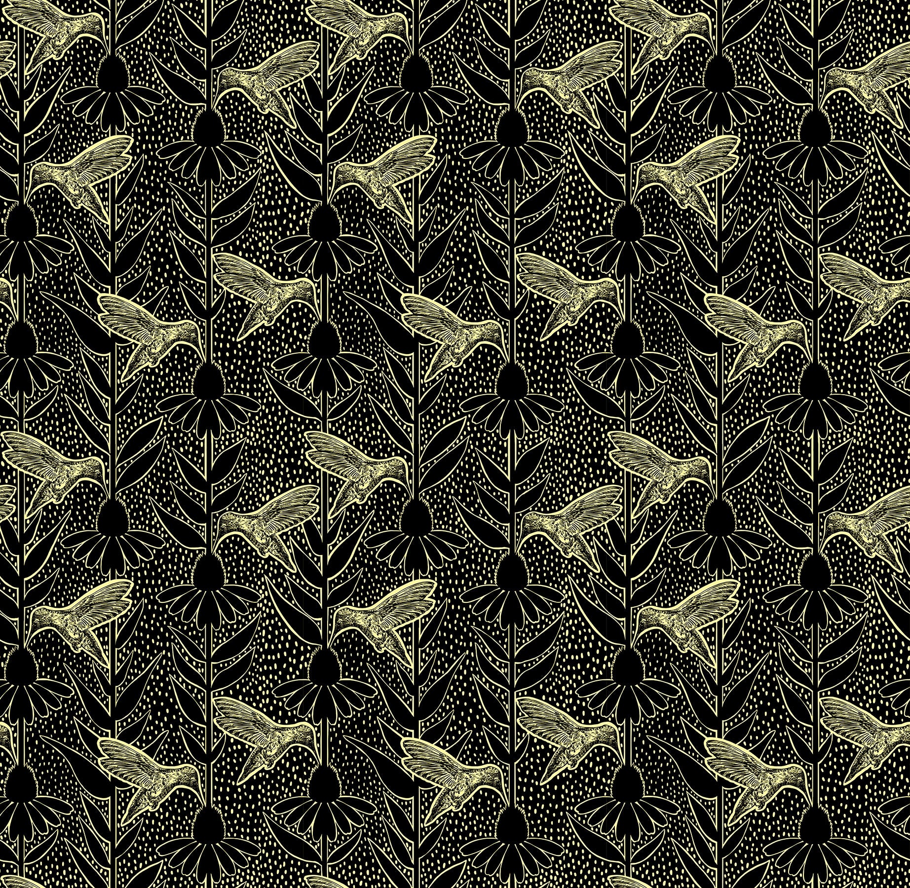 Indelible Ink by Anna Maria Textiles : Humming Black AMT1007-99L