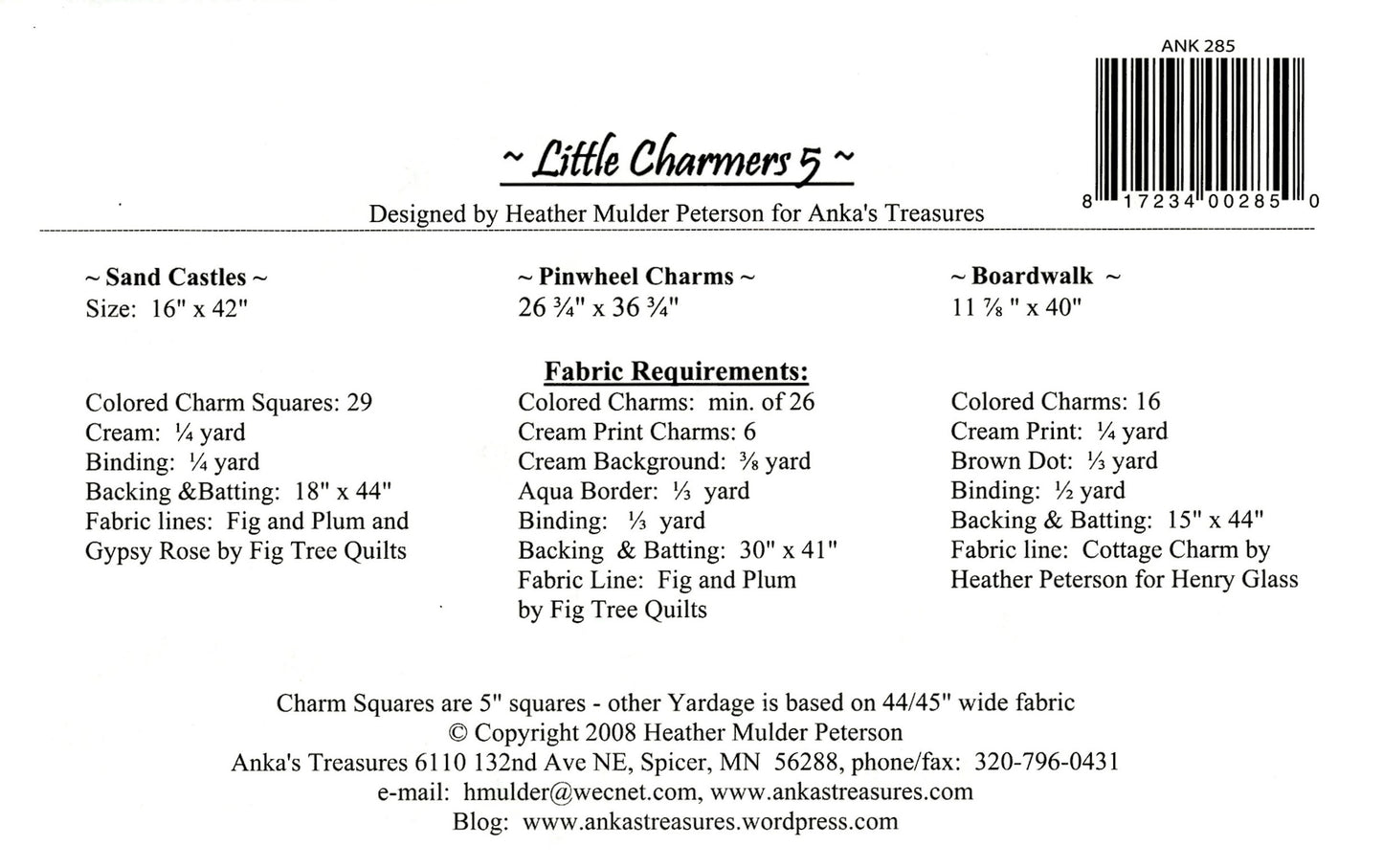 Little Charmers 5 # ANK285 - Special Order