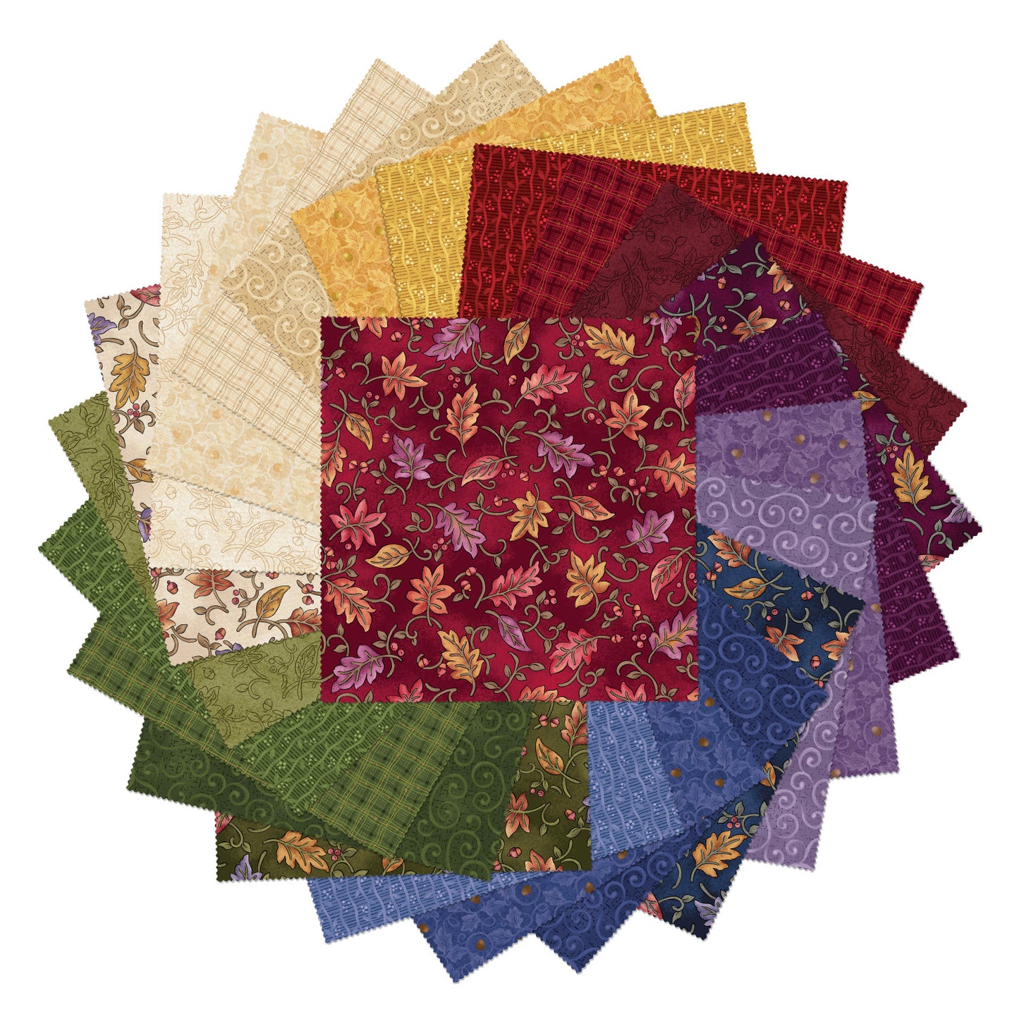 Autumn Breeze by Nancy Halvorsen 42 pc 10" Squares - Special Order (Expected Arrival April 2025)