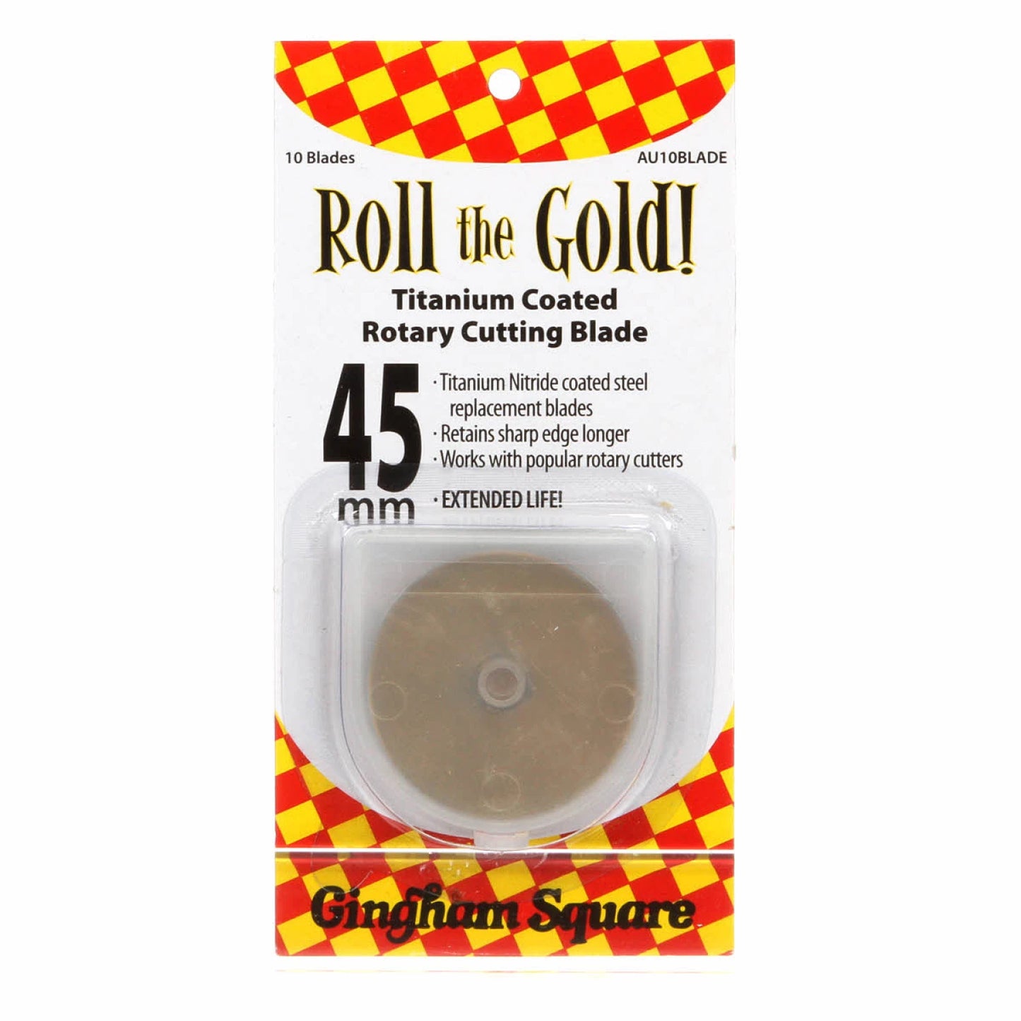 45mm Gold Titanium Rotary Blades 10ct Pack