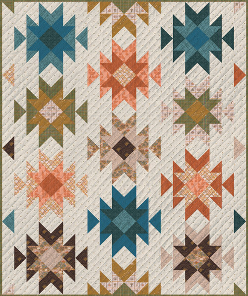 Sunwoven by Sewcial Bee Collective : Pinyon Path Digitally Printed Quilt Top