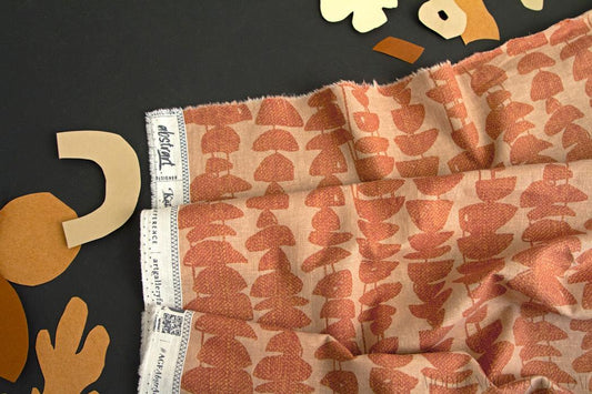 AbstrArt by Katarina Roccella : Stacked Stones Sienna Linen 58/60” ART22059a