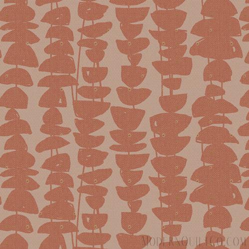 AbstrArt by Katarina Roccella : Stacked Stones Sienna Linen 58/60” ART22059a