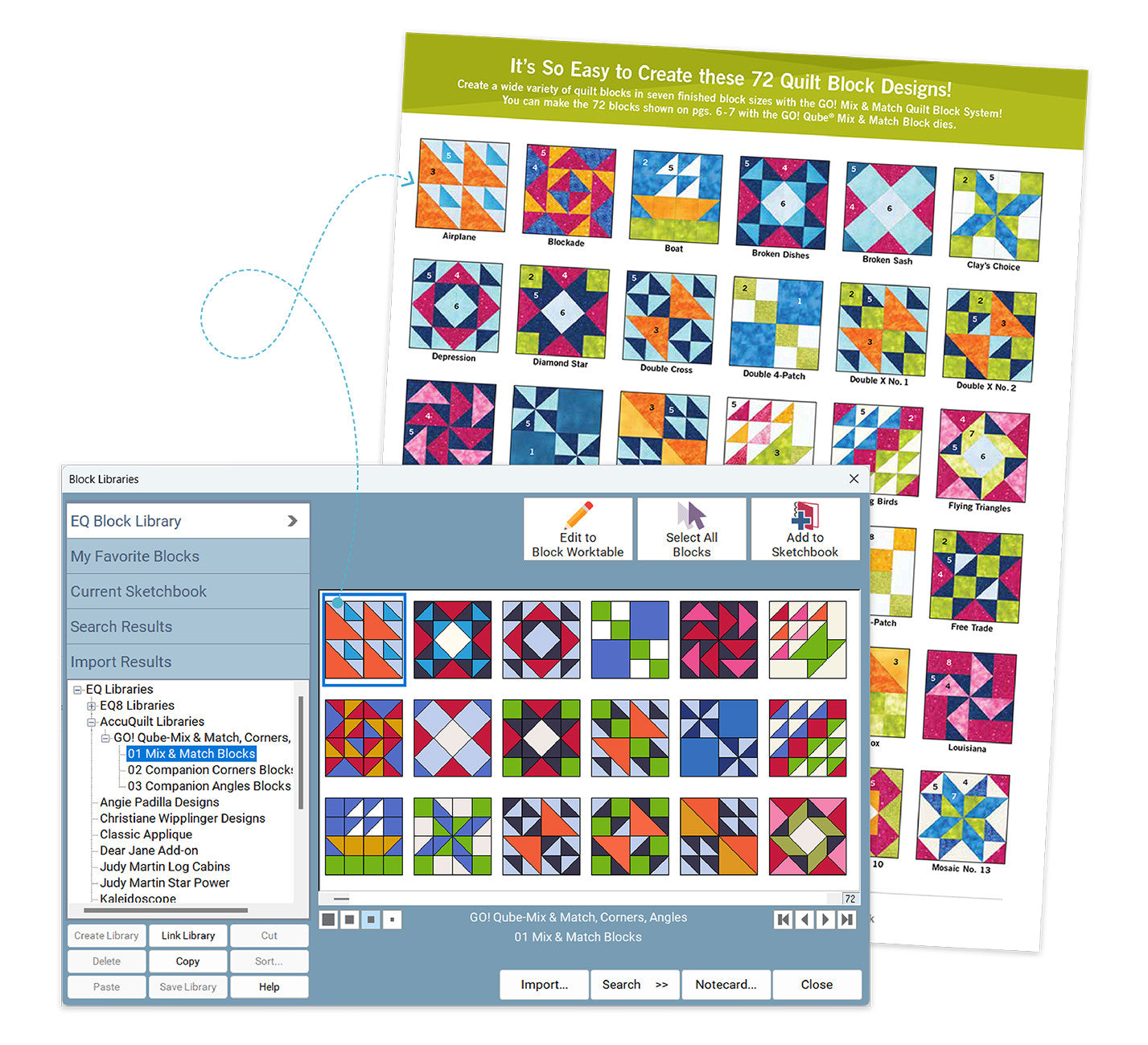 AccuQuilt Mix & Match, Plus Corners and Angles # A-AQQ4MM - Special Order