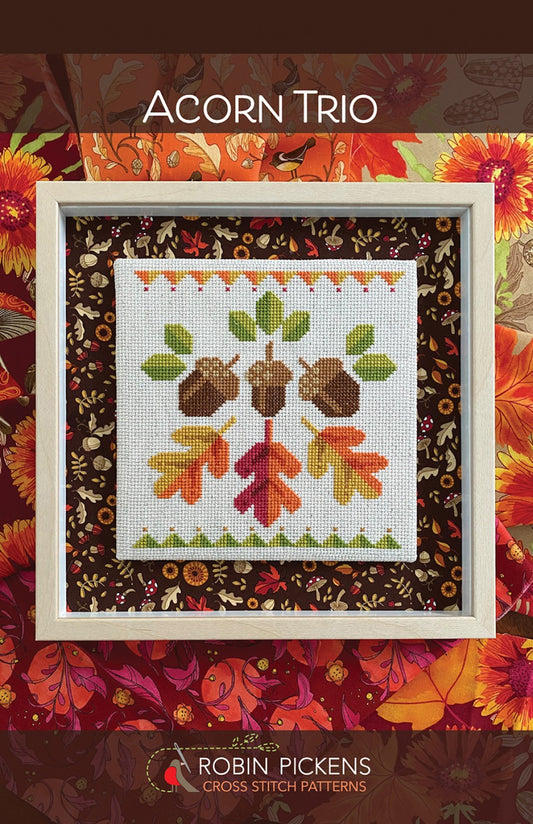Acorn Trio Cross Stitch Pattern # RPCSP-AT402 - Special Order