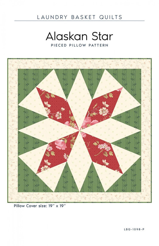 Alaskan Star Pillow Pattern by Laundry Basket Quilts