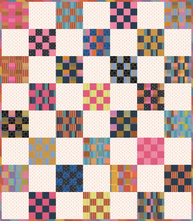 Warp & Weft ooh Lucky Lucky by Alexia Marcelle Abegg : Sixteen Patch Quilt Kit (Estimated Arrival Mar. 2025)