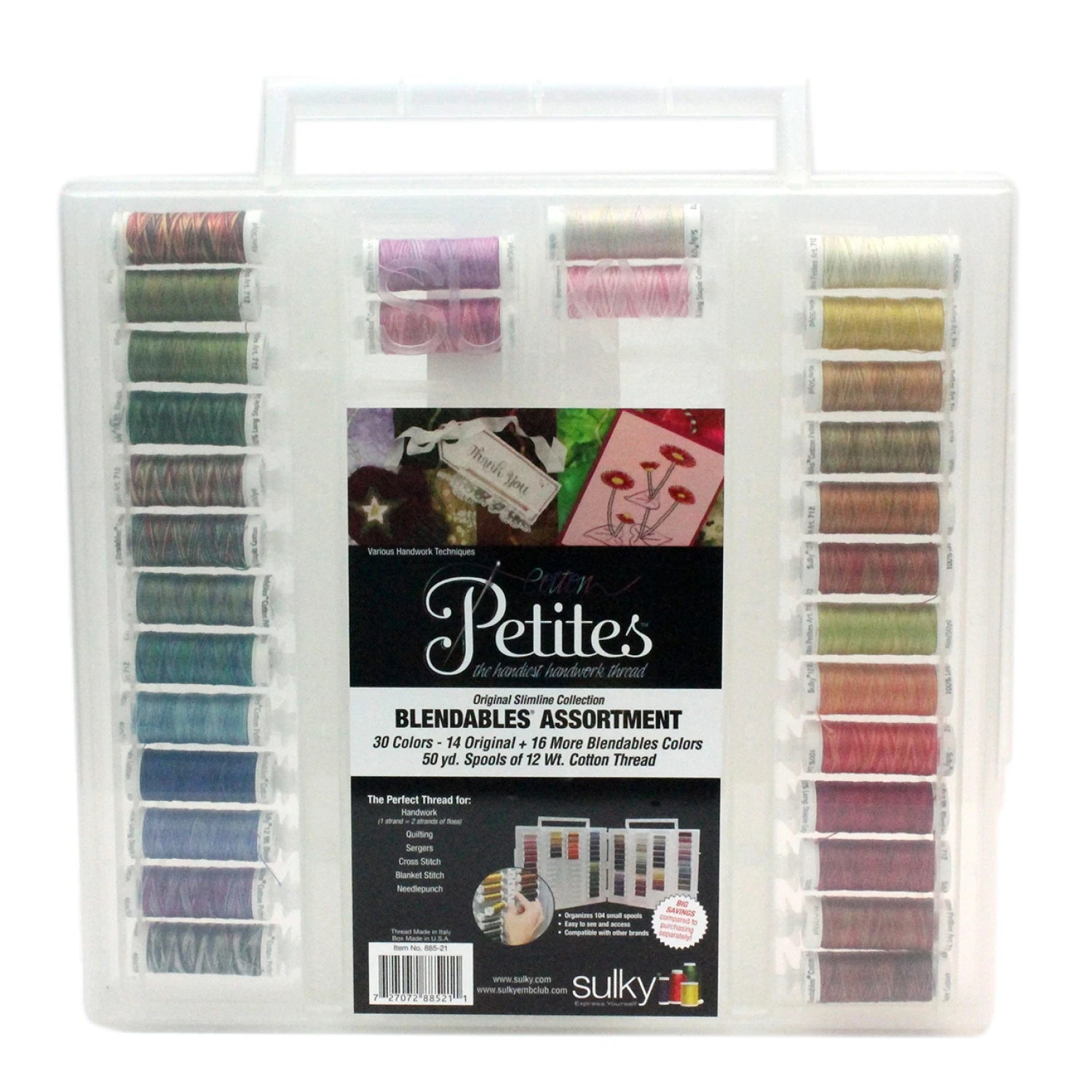 All 30 Cotton Petites Blendables 12wt Colors in a Slimline Storage Box # 885-21 - Special Order