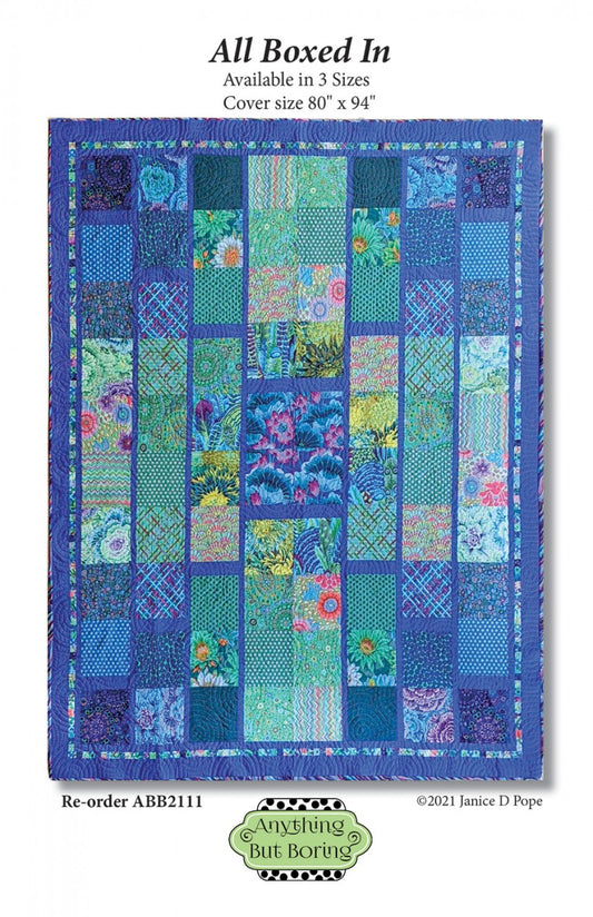 All Boxed In Quilt Pattern by Janice Pope from Anything But Boring