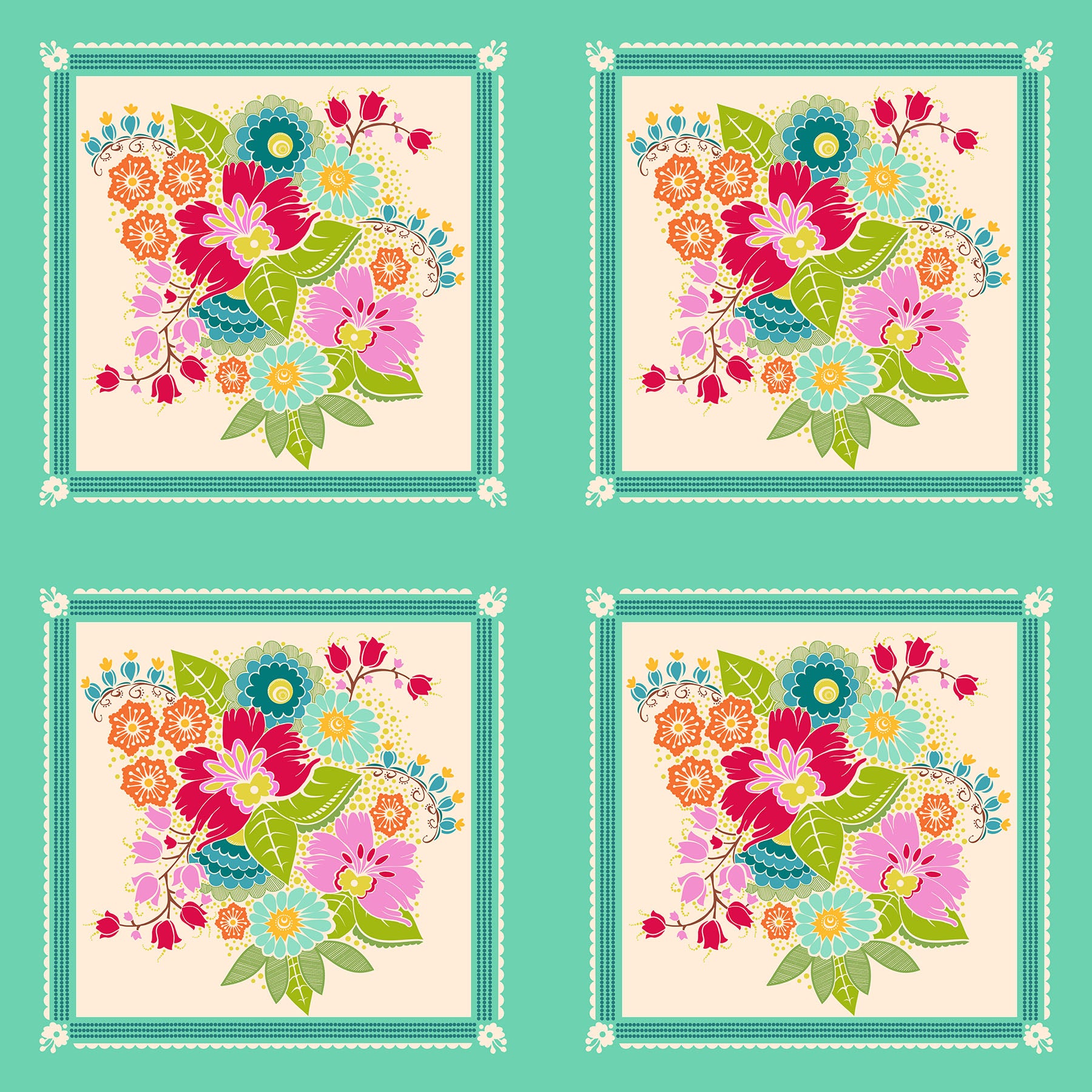 Allegory by Anna Maria Textiles : Square Dance Bright Panel AMT144-64C ...