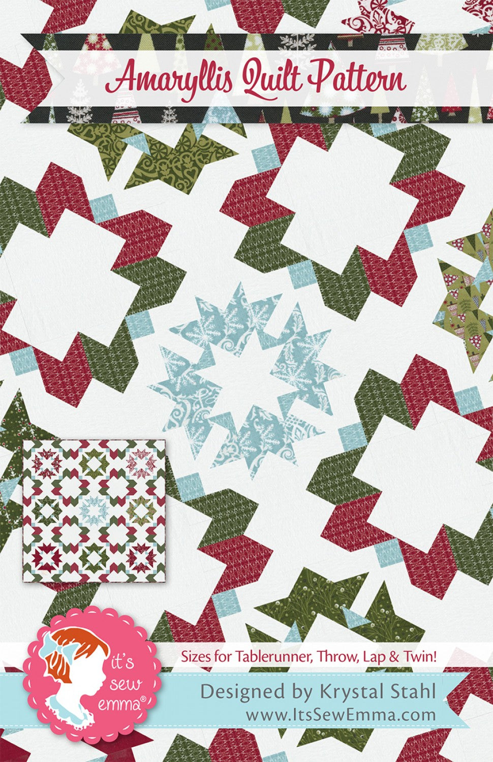 Amaryllis Quilt Pattern by It’s Sew Emma
